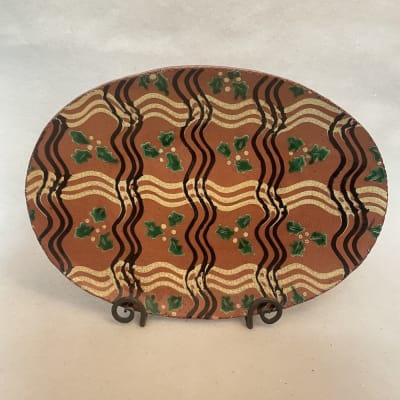 Three Quill Plate with Holly (MTO) $180