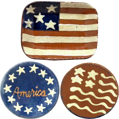 Small 3 Plate Patriotic Collection (MTO) $90