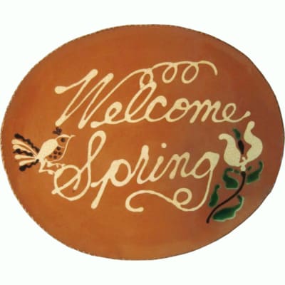 Quilled Welcome Spring Plate (MTO) $180