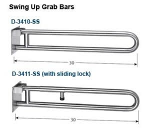 photo of Swing Up Grab Bar With Sliding Locking Mechanism