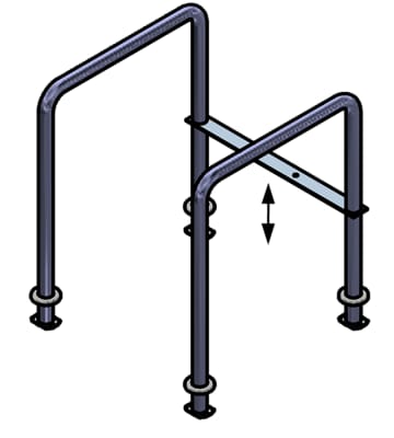 Grab bar -Toilet Transfer Grab Bar, 1.5OD