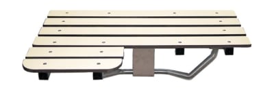 ADA L-Shaped Reversible Shower Seat - Ivory phenolic top