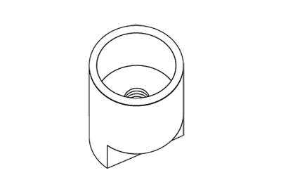 Push-fit Temp. Gauge Fitting, 1" x 1/8" NPT
