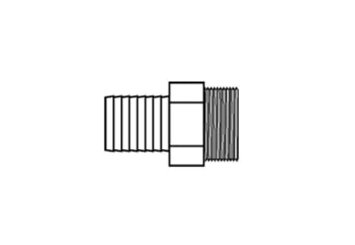 Male Adapter, Brass, 1-1/4" barb x 1-1/4" MIP