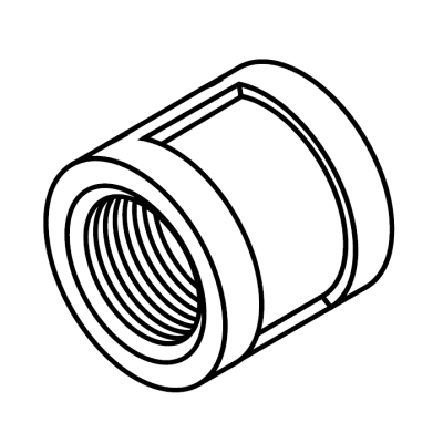 Coupling, Brass, 1-1/4" thread