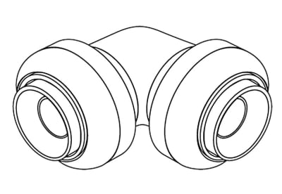 Push-fit, Elbow, 1" x 1"
