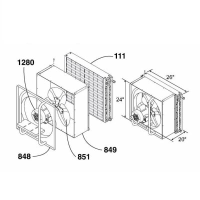 Fan Blades for Suspended Space Heater - 220k Btu