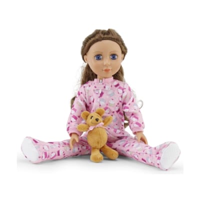 Emily Rose 14 Inch Doll Footed Cupcake Print 14" Doll Pajamas  | Compatible with 14" American Girl Wellie Wishers Dolls