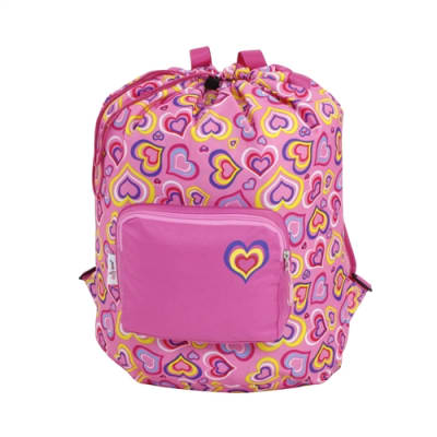 Emily Rose Sleeping Bag for Boys and Girls | Includes Pillow Case and Backpack Carrying Case! |100% Cotton | Perfect for Kids Sleepovers and Overnight Travel (Playful Hearts)