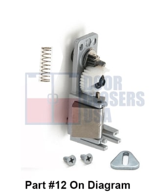 261M Part #12, Left Hand Reverse Aluminum Back Plate Sub Assembly For Cross Bar Rim Panic Exit Hardware