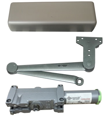 320G 6 in. x 2-1/2 in. Left Hand Commercial Door Closer, Adjustable Spring Power Size 1-5, For Parallel Arm Mount (Hinge Push Side) Only, Aluminum Finish