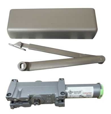 320G 6 in. x 2-1/2 in. Left Hand Commercial Door Closer, Adjustable Spring Power Size 1-5, For Top Jamb Mount (Push Side) Only, Aluminum Finish