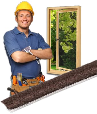 Brown Pile Weather Stripping