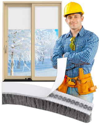 Gray Adhesive Pile Weather Stripping