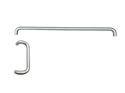 Aldora Commercial Door Pull Handle and 33 in. Push Bar Set, Aluminum Finish