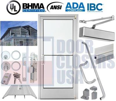 48x84 Narrow Stile Storefront - Steel Stud Veneer