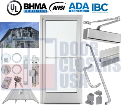 48x84 Narrow Stile Storefront - Steel Stud Veneer