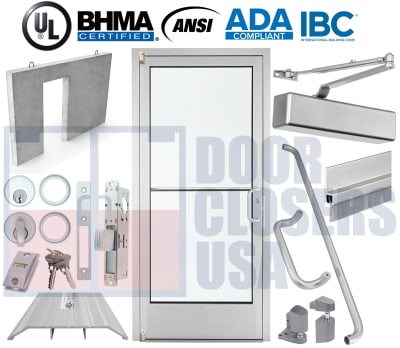 48x84 Narrow Stile Storefront - Pre-Cast Concrete