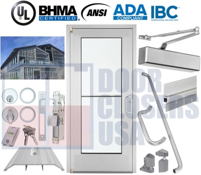 Alumitrex 36x84 Wide Stile Storefront - Steel Stud Veneer