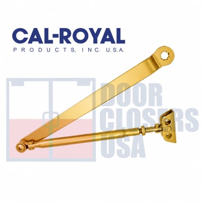 Cal-Royal Regular Arm For 500 Series Surface-Mount Door Closer, Gold Finish
