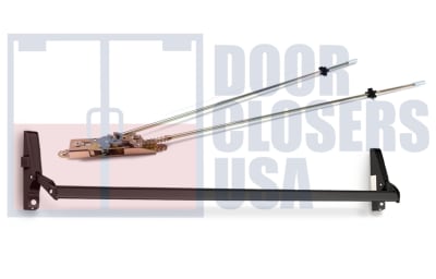 Calibre Door Closers 7085-1-48-LHR-DU Left Hand Reverse Concealed Vertical Rod Panic Exit Device, Dark Bronze Finish