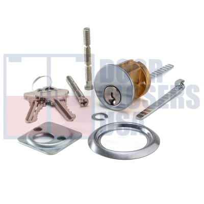 Calibre Door Closers RM-1000-AL Rim Cylinder For 8086 Series Concealed Vertical Rod Panic Exit Device, Aluminum Finish