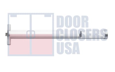 Calibre Door Closers 9300-1-48-LHR-AL Left Hand Reverse Rim Panic Exit Device, For 48 in. Door, Aluminum Finish