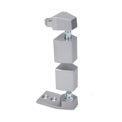 Calibre Door Closers PV-1500-AL Offset Pivot Set, 1/8 in. Recessed Door, Aluminum Finish