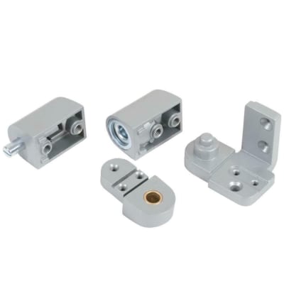 Calibre Door Closers PV-5002-AL Right Hand Offset Pivot Set, 1/8 in. Recessed Door, Aluminum Finish