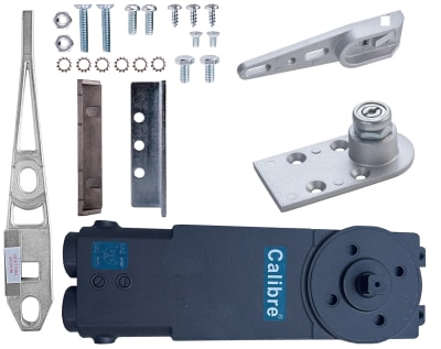 Calibre OHCC Concealed Closer Side Load Kit 2, With Center Hung Side Load Arm and Universal Threshold or Floor Pivot