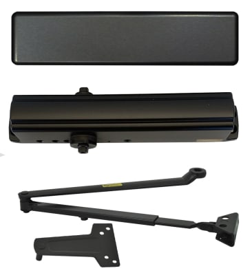 CR Laurence CRL 11-1/8 in. x 3/4 in. Commercial Door Closer With Adjustable Spring Size 2-6, Adjustable Closing and Latch Sweep, ADA Compliant, Dark Bronze Finish