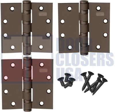 Cal-Royal BB5200-US10B Heavy Weight Door Hinge, 4 Ball Bearing, US10B Dark Bronze Finish, Pack Of 3