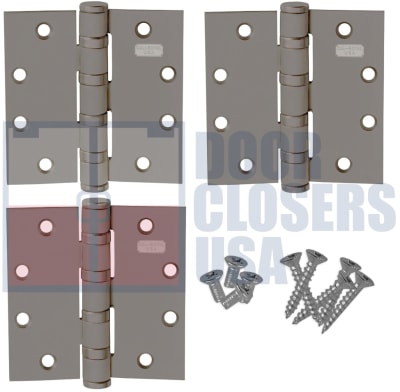 Cal-Royal BB5200-USP Heavy Weight Door Hinge, 4 Ball Bearing, USP Prime Coat (Paint Ready) Finish, Pack Of 3