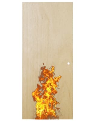 Commercial 3 ft x 7 ft (36 in x 84 in) Machined Natural Birch Veneer Solid Particle Core Wood Door with 20 Minute Fire Rating, Hinge Prep, and 161 Cylindrical Lock Prep