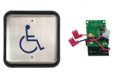 Norton Assa Abloy 5800 ADA EZ Handicap Automatic Door Opener 4-1/2 in Square Handicap Pushbutton Assembly With Transmitter