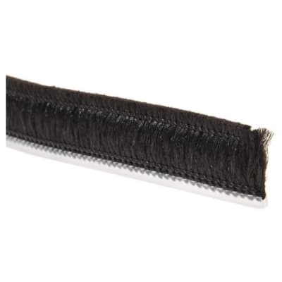 Efco Commercial Storefront Door Leading Edge Slide In Weatherstripping, 84 in. Length, Black Finish