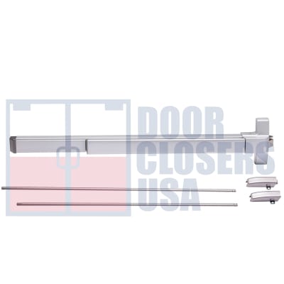 Entrance-Lite PB11 Series Fire Rated Surface Vertical Rod Panic Bar For 48 in. Wide x 120 in. Tall Door, Aluminum Finish