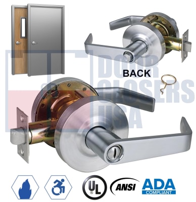 ES-600 ADA Grade 2 Privacy Lever Lock - UL Listed for Metal/Wood Doors