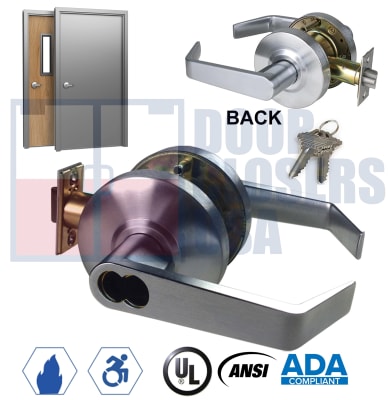 ES-600 ADA Grade 2 Storeroom SFIC Lever - UL Listed, SFIC Prep (No Core)