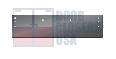 Entry Systems ES4200 Surface Mount Door Closer - Top Jamb Installation Mounting Plate For Frames Where Vertical Closer Body Placement Can Be Centered On Door Frame, Dark Bronze Finish