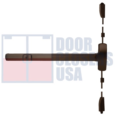 Falcon 25V-3684-710 Architectural Surface Vertical Rod Panic Hardware, For 36 in. Wide x 84 in. Tall Door, Dark Bronze Finish