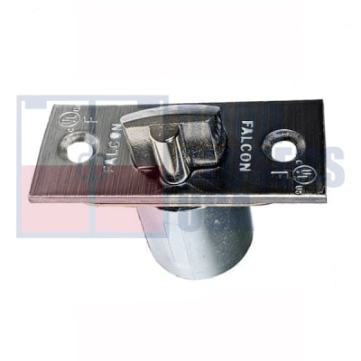 Falcon Replacement 2-3/4 in. Backset Non-Restoring Deadlatch Latch Bolt Assembly With 1-1/8 x 2-1/4 in. Square Faceplate For 3-1/2 in. Rose Trim Entrance, Storeroom, and Classroom Locks, 626 Satin Chrome Finish