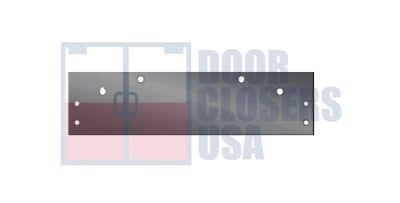 Global Door Controls TC2200 Series Door Closer - Parallel Arm Installation Drop Plate For Narrow Top Rail Doors, Dark Bronze Finish (DU)
