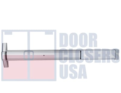 International Door Closers 7301-G1-48-AL Narrow Stile Rim Panic Hardware For 48 in. Wide Door, Aluminum Finish