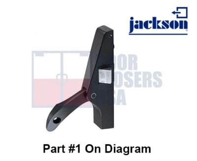 Jackson 1095 Part #1, Dark Bronze Active Right Side Body and Arm Assembly For Right Hand Reverse Cross Bar Rim Panic Exit Hardware