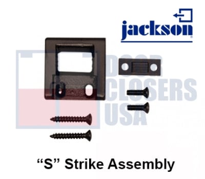Jackson 1095 Paddle Replacement S Strike Assembly For Paddle Panic Exit Hardware, Dark Bronze Finish