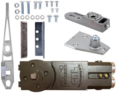 Jackson OHCC Concealed Closer Side Load Kit 1, With Center Hung Side Load Arm and Floor Pivot (1-1/2 in. Door Rail Depth)