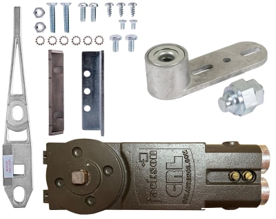 Jackson OHCC Concealed Closer Side Load Kit 2, With Center Hung Side Load Arm and Threshold Pivot (1 in. Door Rail Depth)