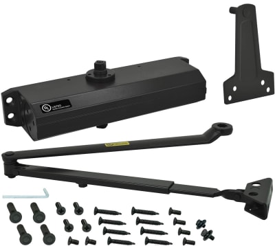 Norton Door Controls 9-1/16 in. x 3/4 in. Commercial Door Closer, Spring Size 1-6, Dual Closing Speeds, Backcheck Feature, Dark Bronze Finish