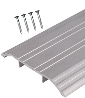 Kawneer 4 in. Wide x 1/2 in. Tall x 48 in. Length Commercial Storefront Door Bottom Threshold, Aluminum Finish